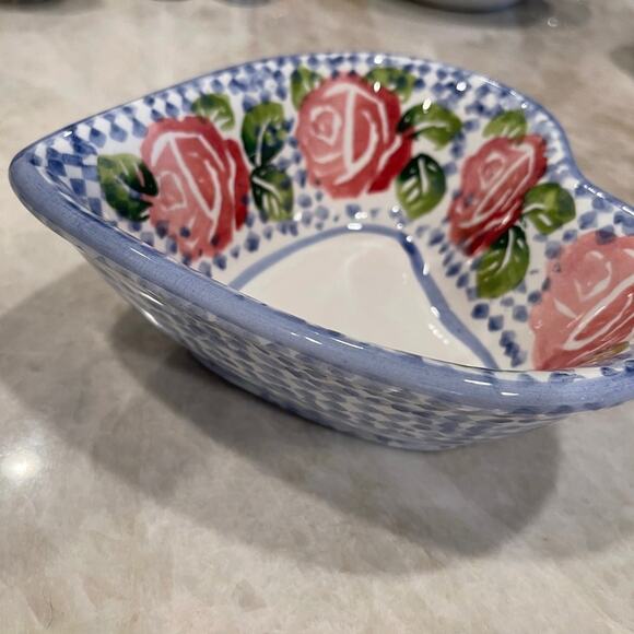Ancora heart shaped pottery bowl Italy - Picture 2 of 10